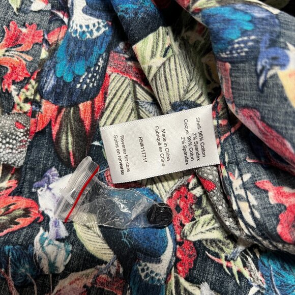 Paisley & Gray Floral/Birds Button Down Shirt Slim Fit M/16 NWOT - Picture 6 of 9